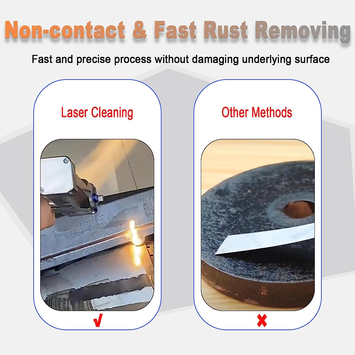 Fournisseurs et fabricants de rouille pour le nettoyage au laser à bas prix  - Application de la rouille pour le nettoyage au laser - Sino-Galvo